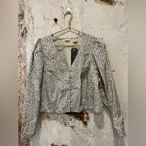Levi’s Cream and Black Spotted Shirt